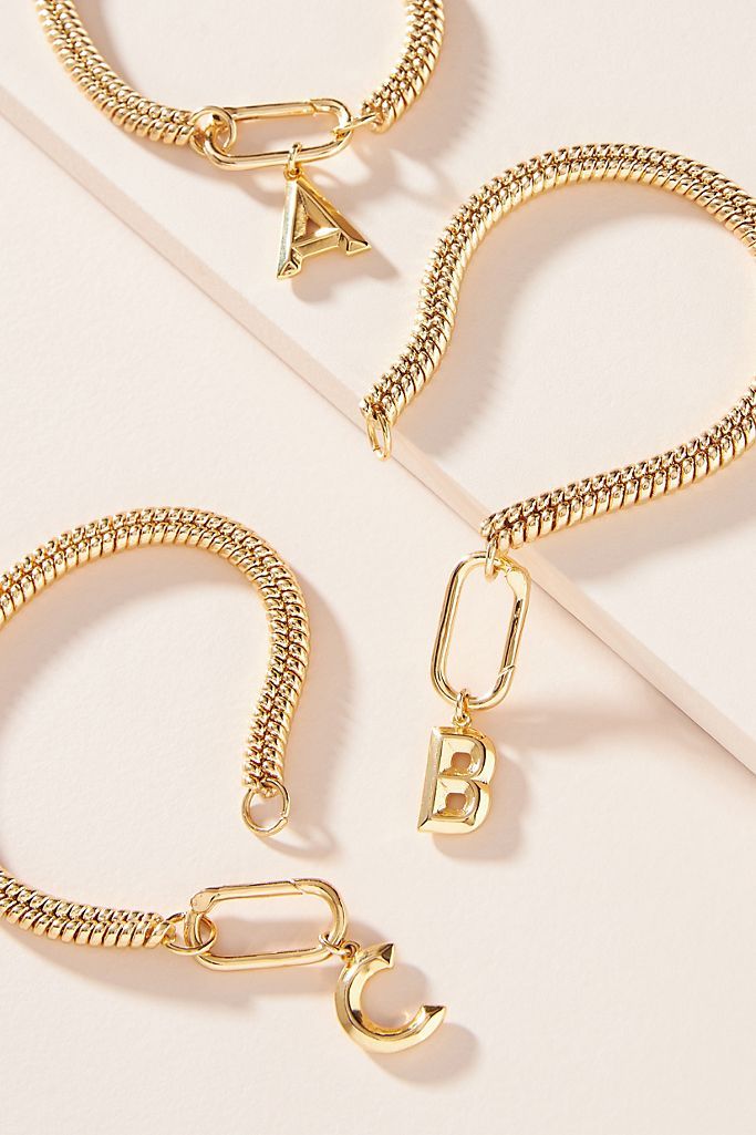 Monogram Linked Chain Bracelet | Anthropologie (US)