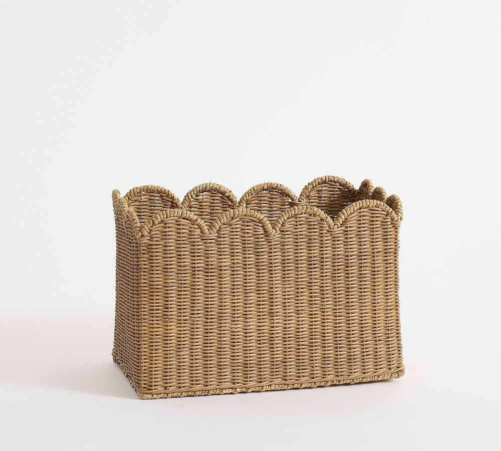 Marseille Scalloped Large Basket | Pottery Barn (US)