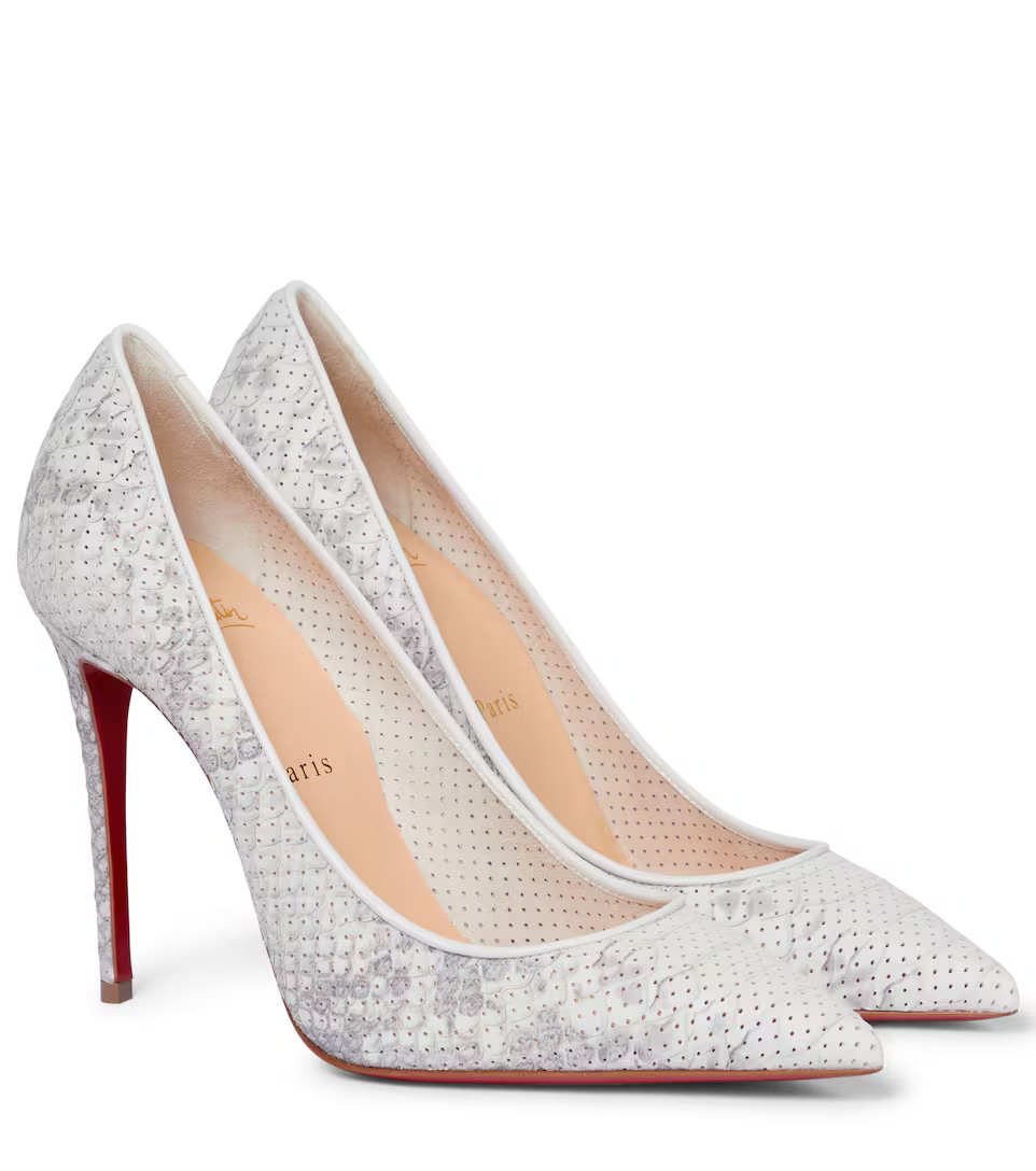 Kate 100 snake-effect leather pumps | Mytheresa (INTL)