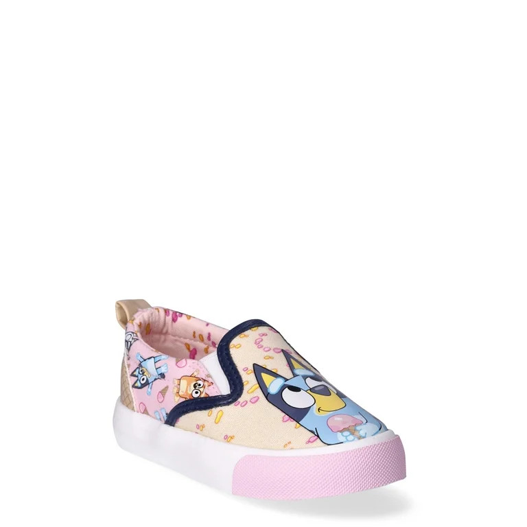 Bluey Toddler Girls’ Low-Top Slip-On Sneakers, Sizes 7-1 | Walmart (US)