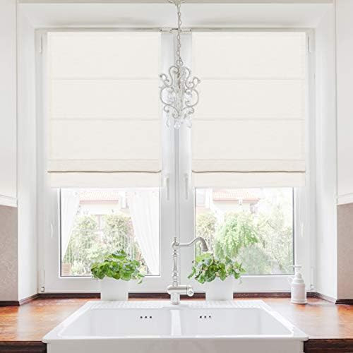 TWOPAGES Roman Blinds Linen Roman Shade for Kitchen Windows, Custom Made Roman Window Shade Room Dar | Amazon (US)