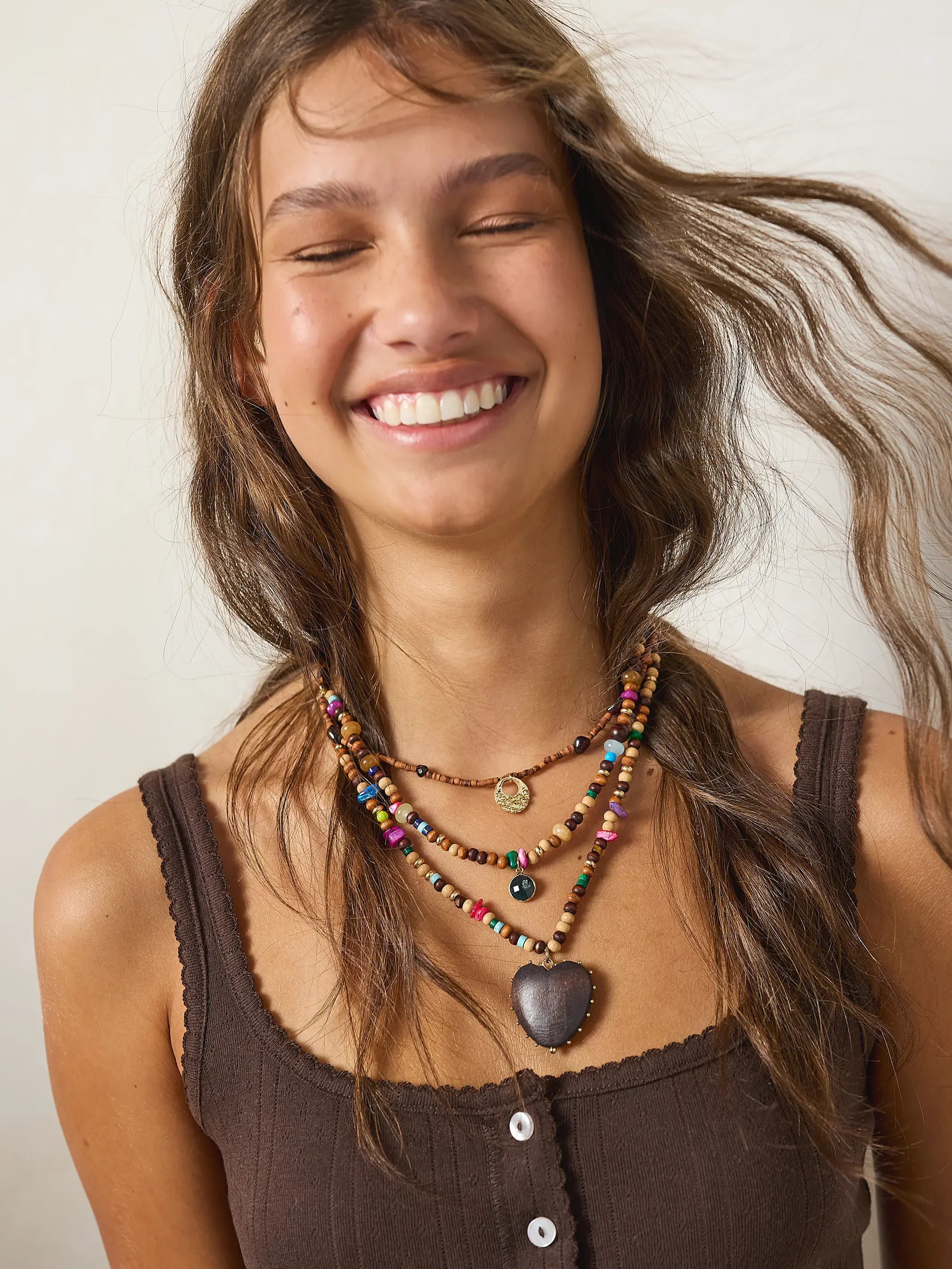 Vintage Wooden Heart Necklace | Natural Life