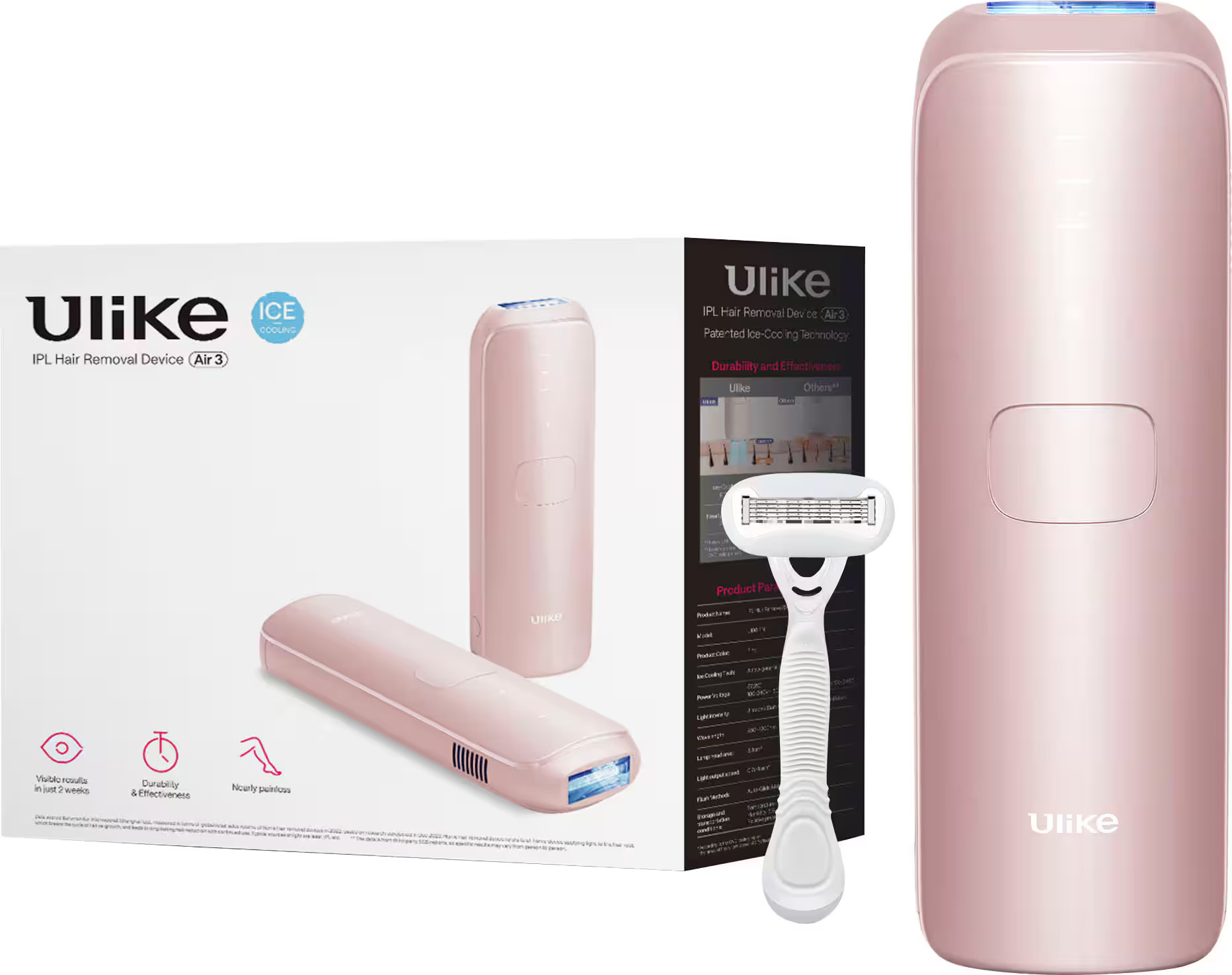 Ulike - Ice Cooling At-Home Hair Removal Device Air 3 - Pink | Best Buy U.S.