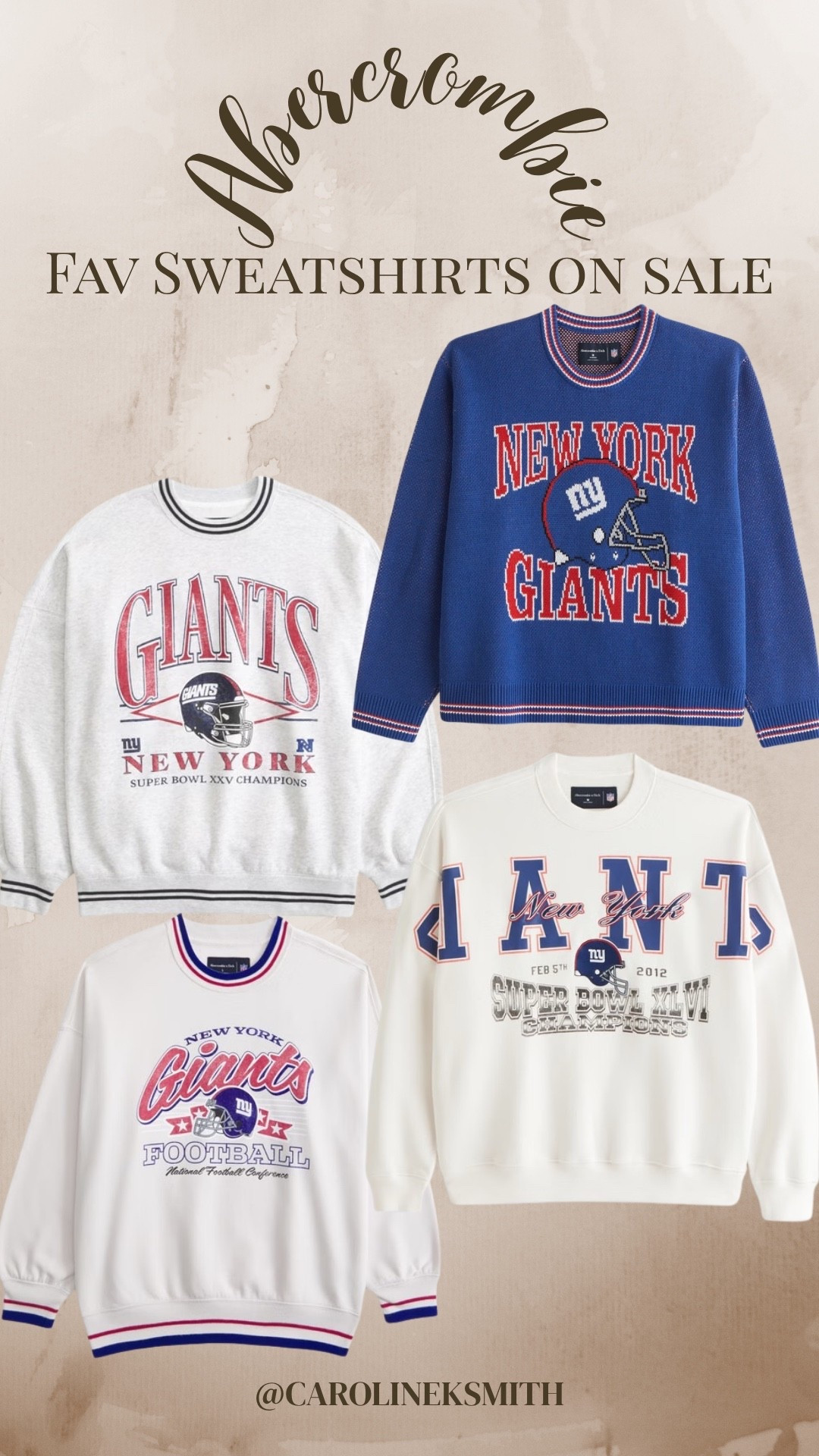 Abercrombie NFL sweatshirt sale
Use code AFFLEECE to save an extra 15%!



NY Giants, New York giants, Jaxon dart, football, cozy, comfy style, Abercrombie, AF,  sweatshirt, mom style 

#LTKSaleAlert #LTKSeasonal #LTKFindsUnder100