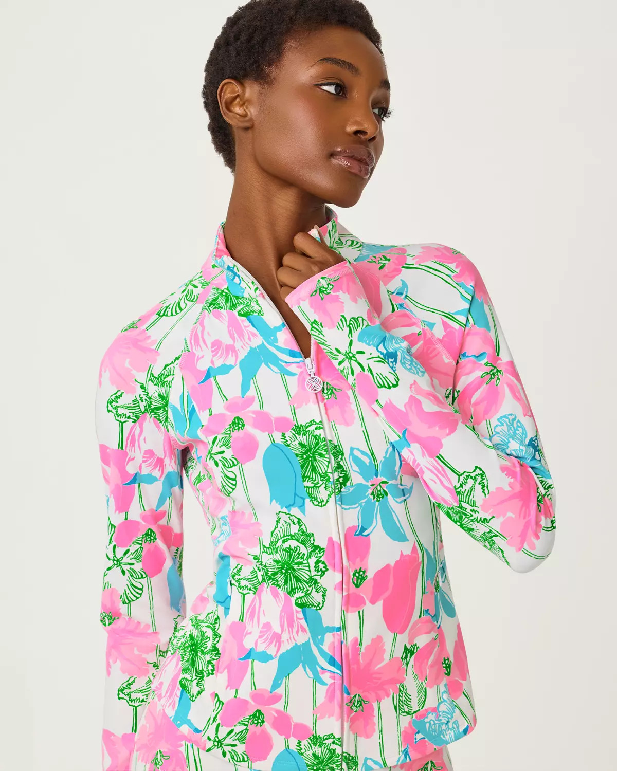 UPF 50+ Luxletic Barbados Zip-Up Jacket | Lilly Pulitzer