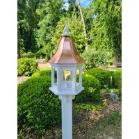 Copper Roof Bird Feeder Large, 6 Sided, Bell Shaped Roof, Premium Feeding Tube | Etsy (US)