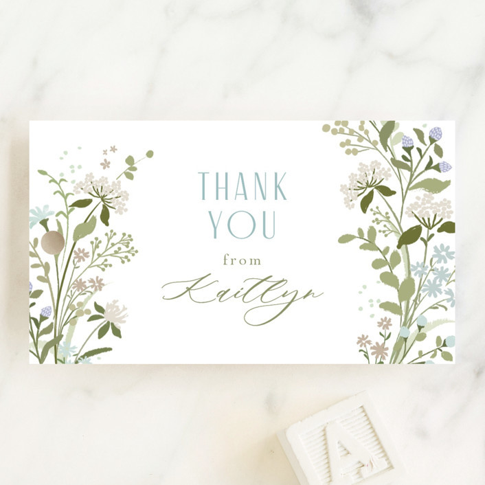 "Summer Wildflowers" - Customizable Baby Shower Favor Tags in Pink by Jennifer Wick. | Minted