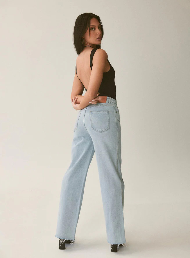 Arlington Straight Leg Denim Jeans Light Wash | Princess Polly US