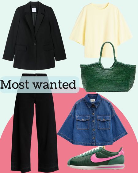 Your most wanted items from the past week. Black blazer, rag and bone jeans, yellow t shirt, hush leather bag, denim shirt, Nike Cortez trainers 

#LTKstyletip #LTKuk #LTKover50style