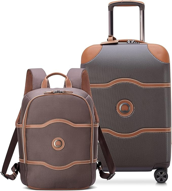 DELSEY Paris Chatelet Air 2.0 Hardside Luggage with Spinner Wheels, Chocolate Brown, 2 Piece Set ... | Amazon (US)
