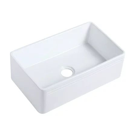 30"" Farmhouse Kitchen Sink Apron Front Grade A Porcelain with Drain Assembly Renovators Supply | Walmart (US)