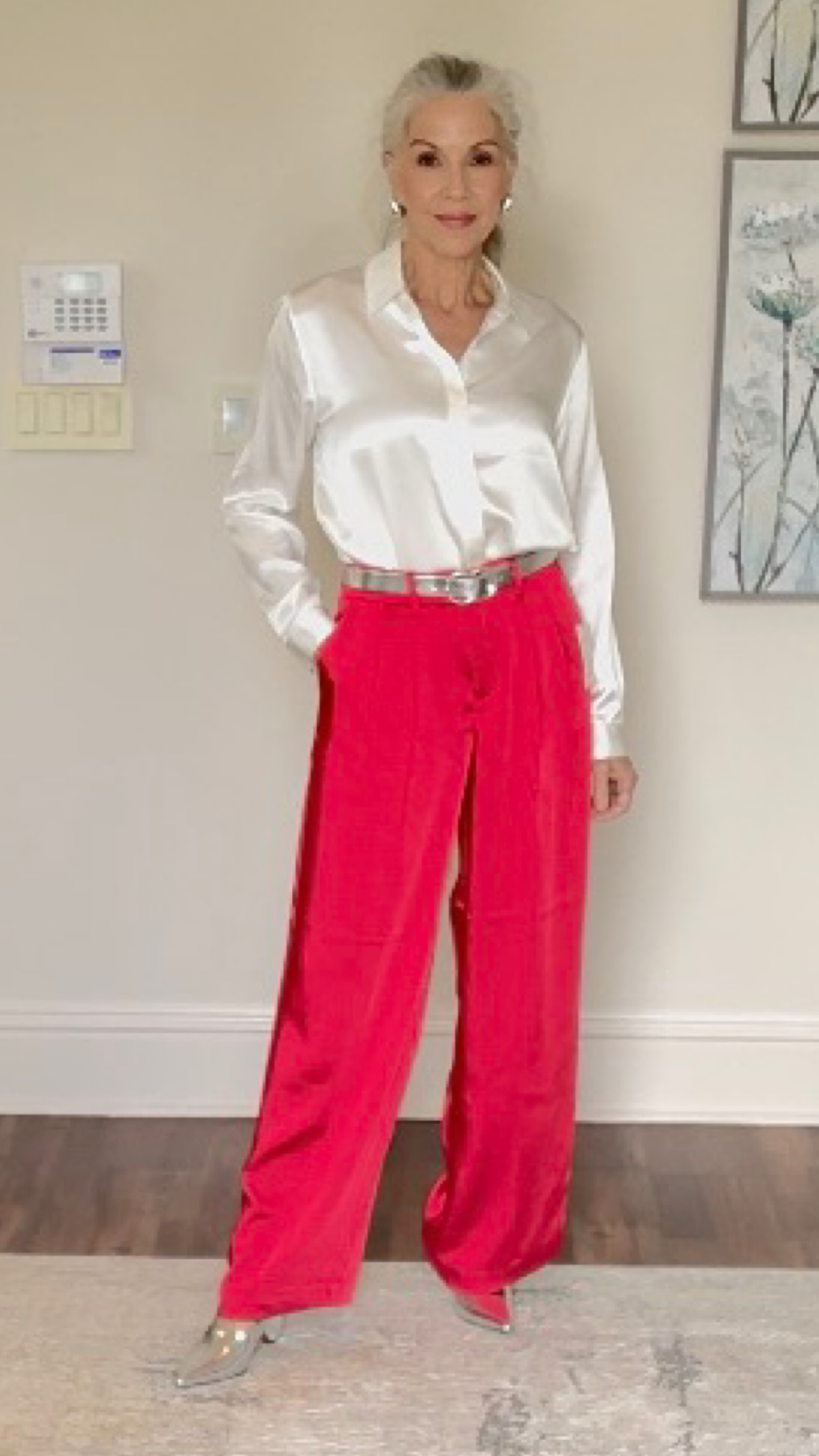 Perfect for the holidays…the power of red…perfectly pair with a white silky blouse …a great pair of silver shoes and belt… it’s waiting for you!! 
@target  @lilysilk @marcfishershoes

#LTKSeasonal #LTKstyletip #LTKHoliday