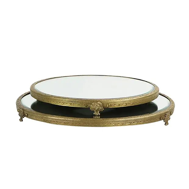 Elegant Accents Footed Vanity Tray Set of 2 | Antique Farm House