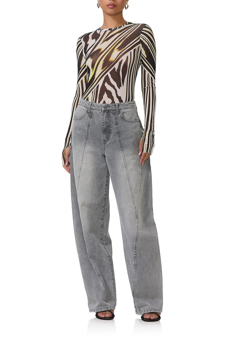 Kaylee Top - Zebra Lime | ShopAFRM