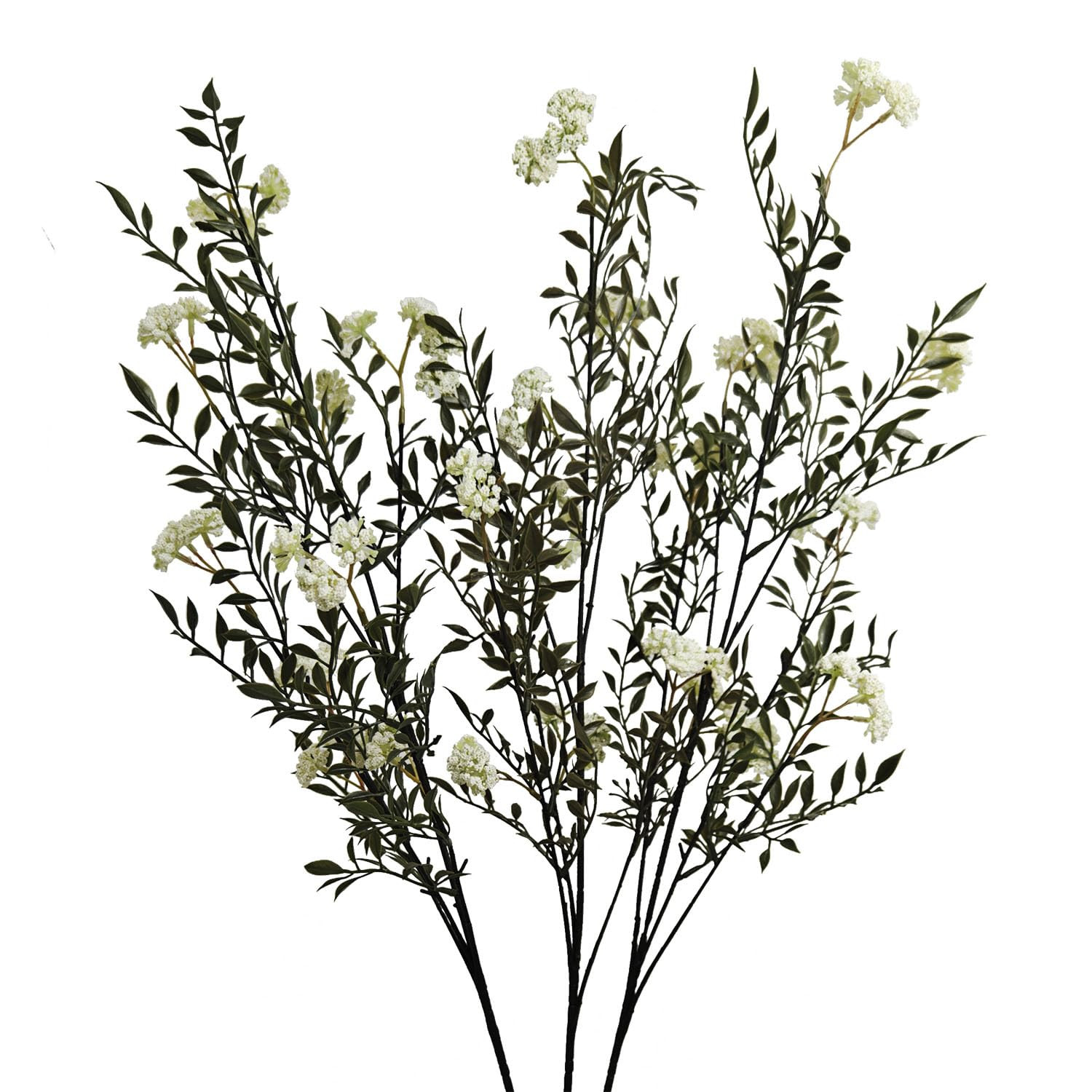 Anyumir 3Pcs Faux Branches 39.7" Artificial Greenery Stems for Tall Vase, White Faux Flowers, Winter & Fall Decor for Home Office Hotel Lobby and Store Display | Amazon (US)