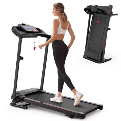 Folding Electric Treadmill with Incline – 2.5HP Motor, 0.5–7.5 MPH, Bluetooth Music, Heart Rate Monitor, Cup Holder, Foldable Walking | Target