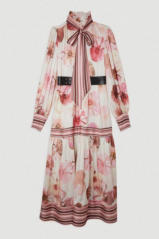 Floral Printed Woven Maxi Dress | Karen Millen UK + IE + DE + NL