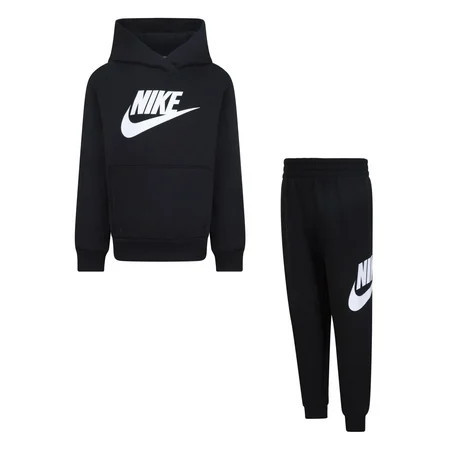 Nike Sportswear Club Fleece Little Kids' Hoodie Set (86L135-023, Black) Size 4 | Walmart (US)