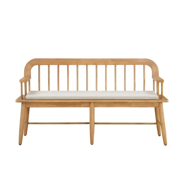 Better Homes & Gardens Windemere Solid Wood Bench, Natural Oak finish, by Dave & Jenny Marrs | Walmart (US)