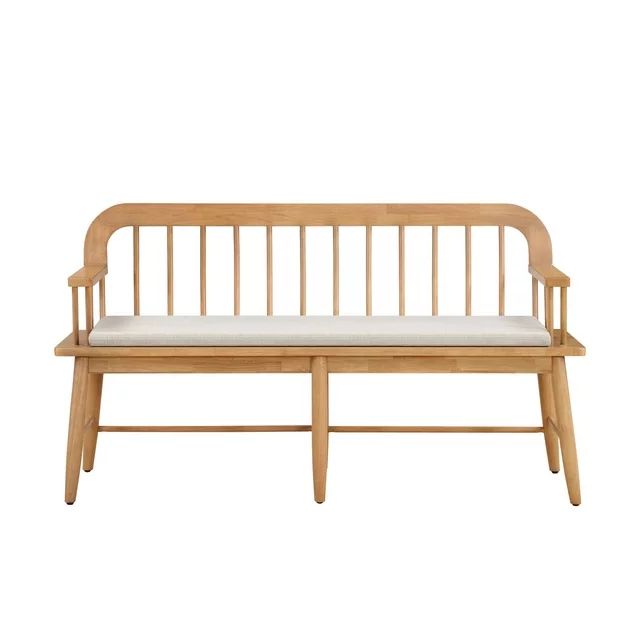 Better Homes & Gardens Windemere Solid Wood Bench, Natural Oak finish, by Dave & Jenny Marrs - Wa... | Walmart (US)