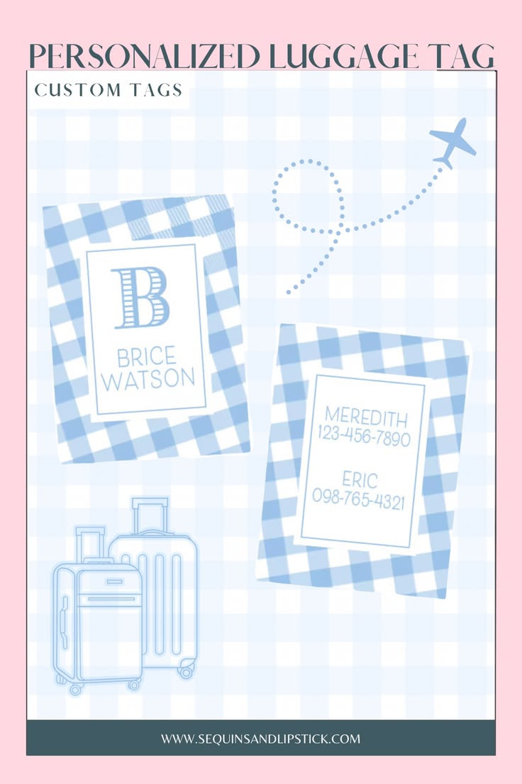 Travel in style with personalized luggage tags that make it easy to spot your suitcase while adding a custom touch. These custom travel tags are perfect for family vacations, kids’ luggage, cruise travel, and thoughtful travel gifts. 

 #LTKmomlife #LTKSeasonal #LTKTravel