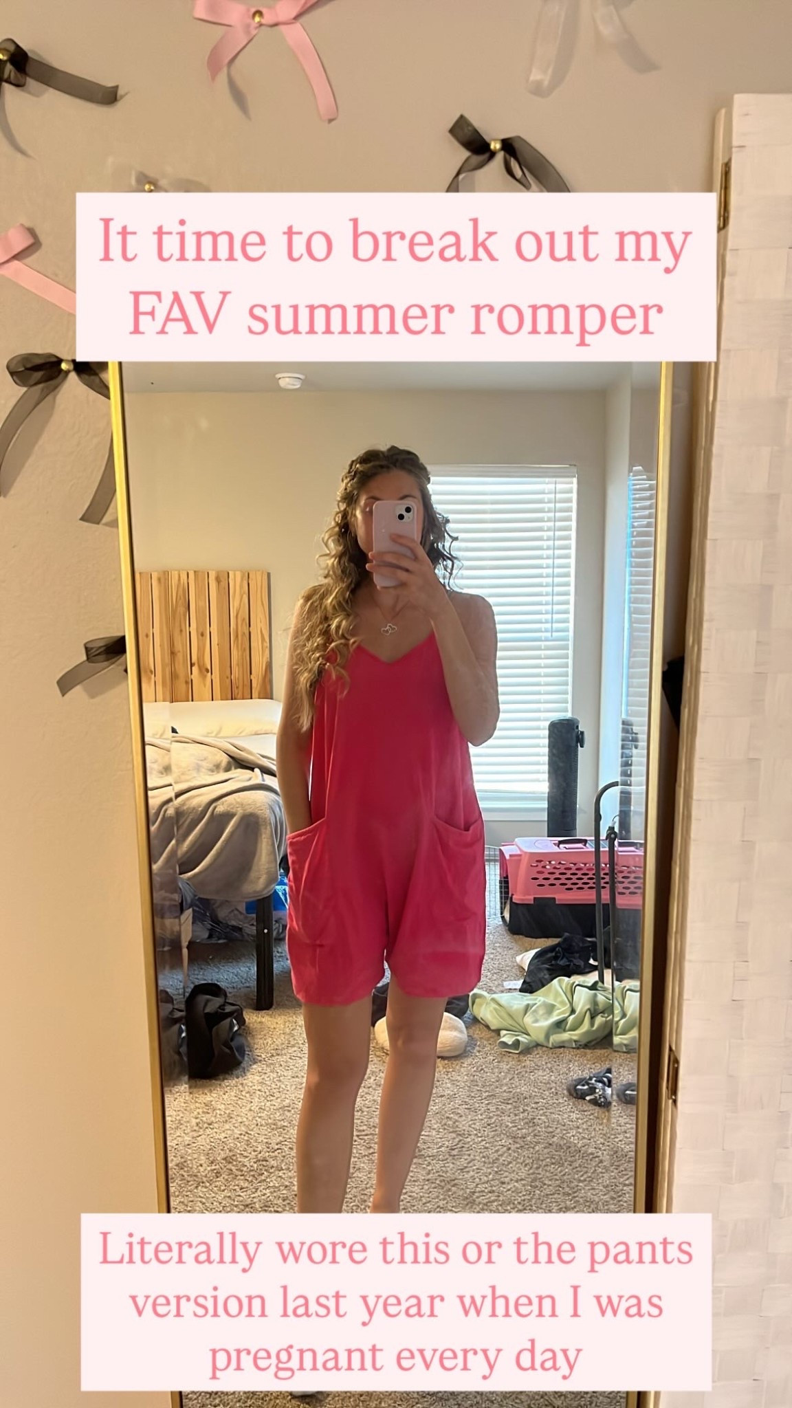 The best summer romper. I wore this as a bump friendly outfit with a shirt under or a cardigan over it and perfect for postpartum. And of course if you aren’t like me now haha I’m wearing a medium and it’s from Amazon! 

#LTKStyleTip #LTKFindsUnder50 #LTKBump