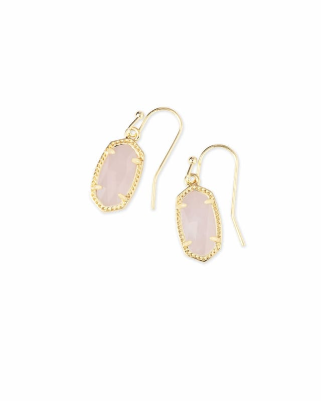 Lee Gold Drop Earrings in Rose Quartz | Kendra Scott | Kendra Scott