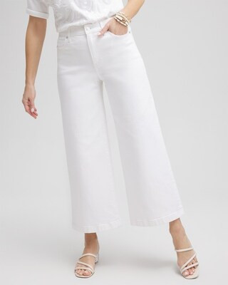 Petite High Rise Wide Leg Cropped Jeans | Chico's