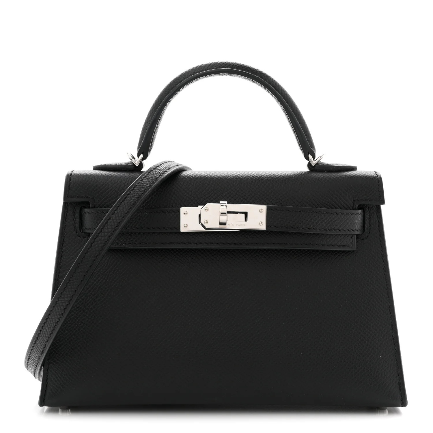 Hermes Epsom Mini Kelly Sellier 20 Black 1874336 | FASHIONPHILE (US)