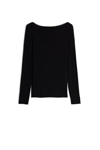 Intimissimi Woman's Boat Neck Modal Cashmere Ultralight Top in Black, Size M | Amazon (US)