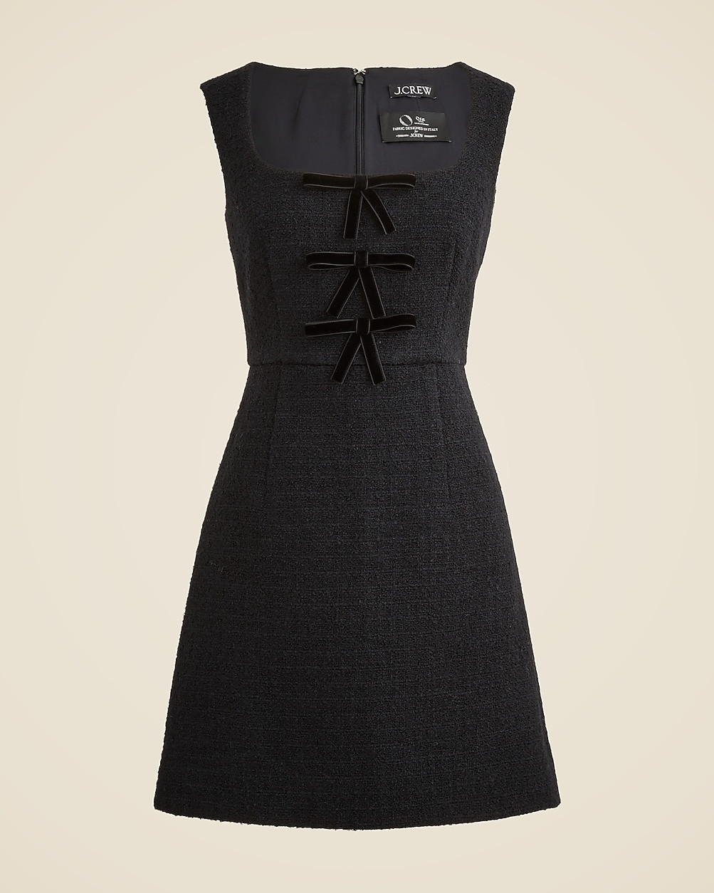 Sophia dress with velvet bows in tweed | J. Crew US