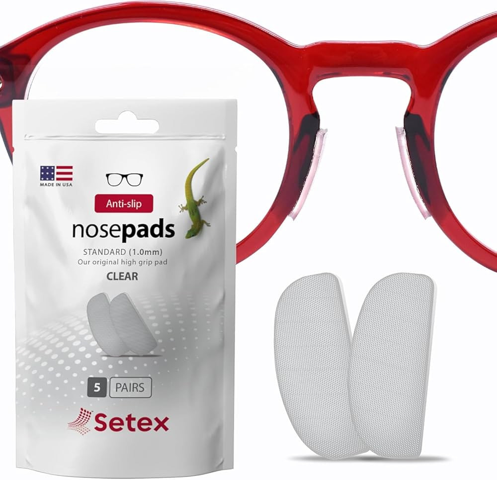 Setex Gecko Grip 1mm Anti Slip Eyeglass Nose Pads, (5 Clear Pair) USA Made, 2500 Innovative Micro... | Amazon (US)