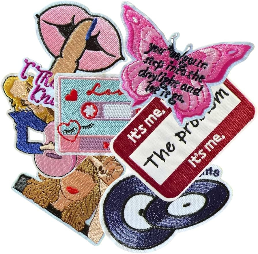 7Pcs Musician's Popular Funny Embroidered Patches Iron on/Sew on Applique Embroidery Repair Patch... | Amazon (US)