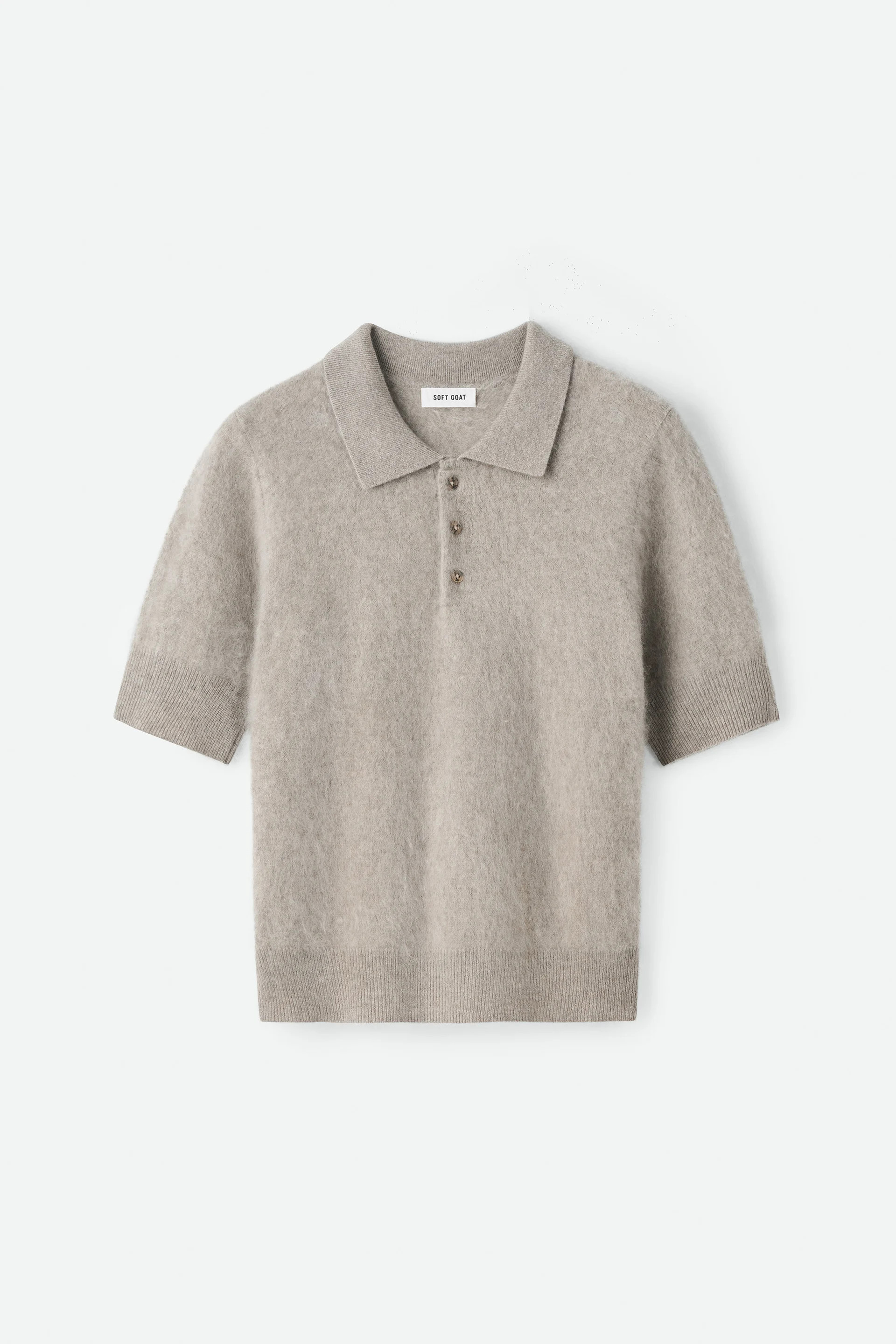 Brushed pique - Kurze \u00c4rmel - Greige | Soft Goat | Soft Goat
