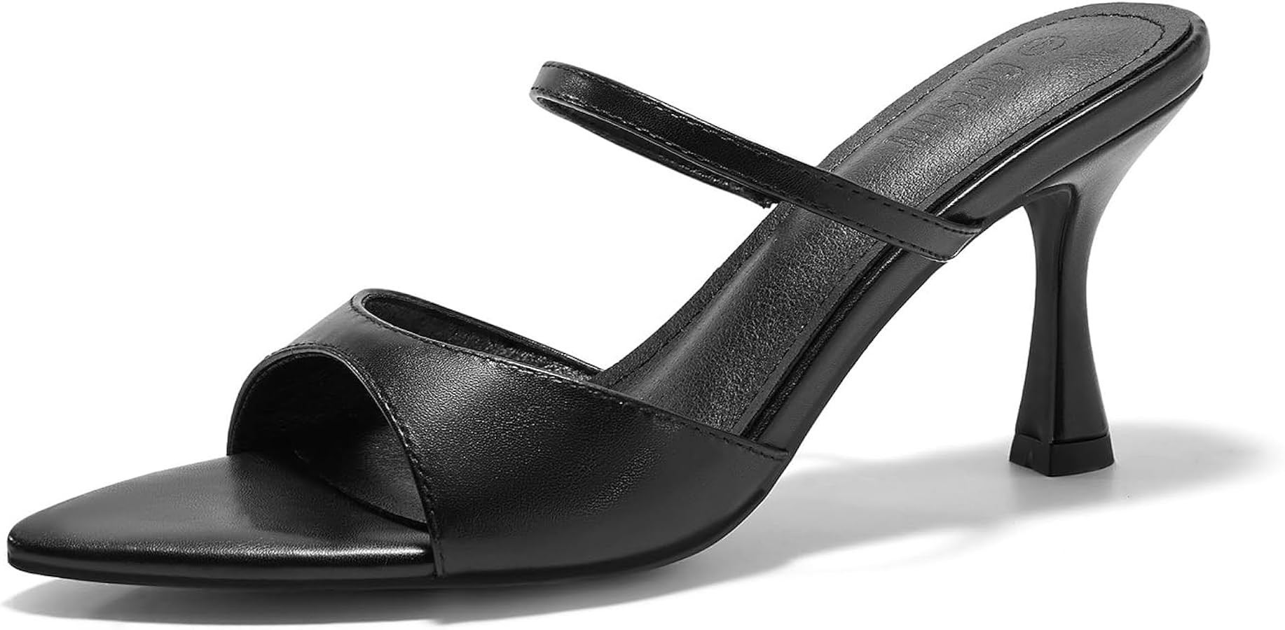 Womens Pointed Open Toe Heeled Sandals Strap Slip On High Heels Backless Mules Dress Shoes | Amazon (US)
