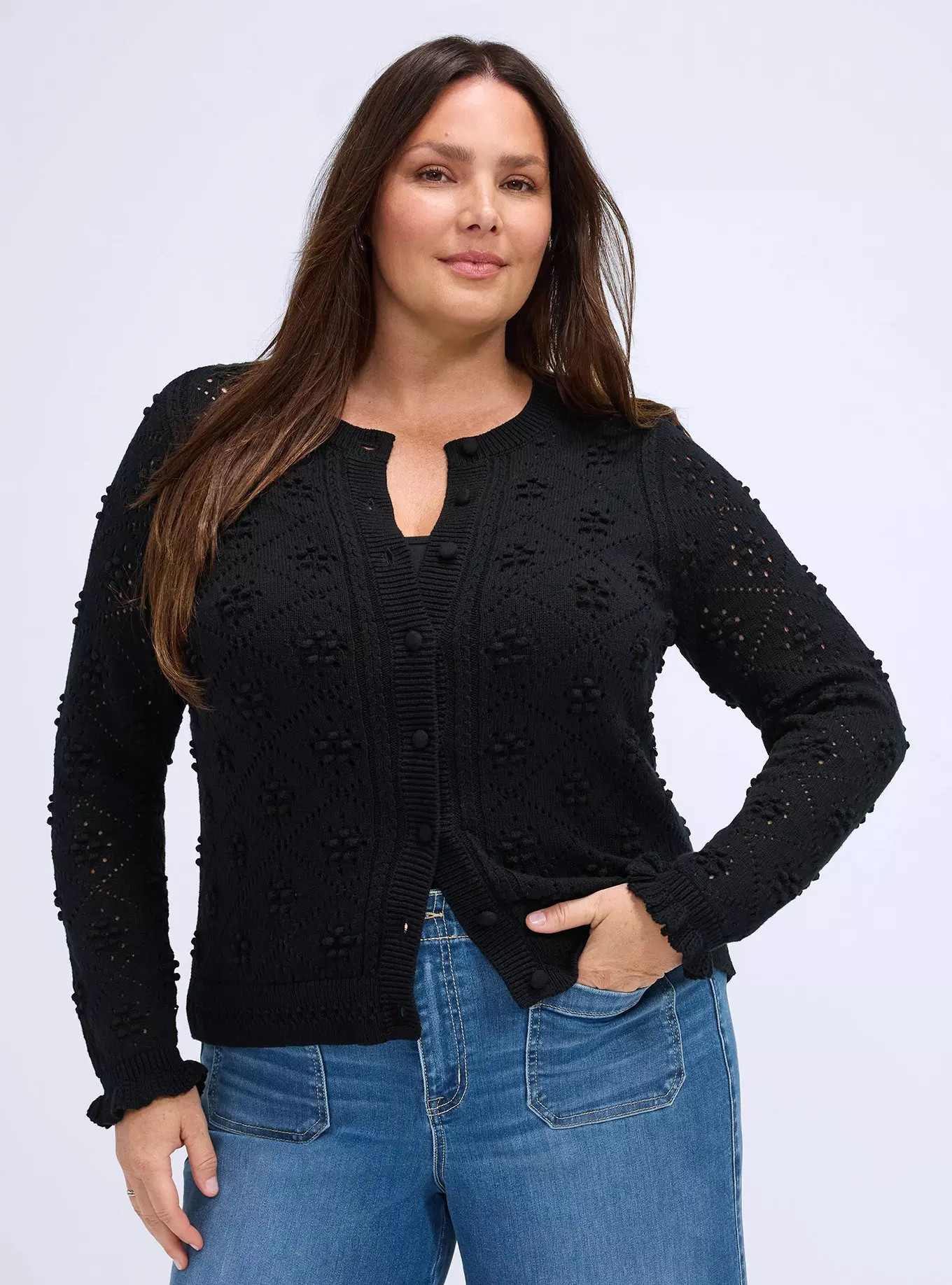 Belle Isle Ruffle Sleeve Cardigan | Torrid (US & Canada)