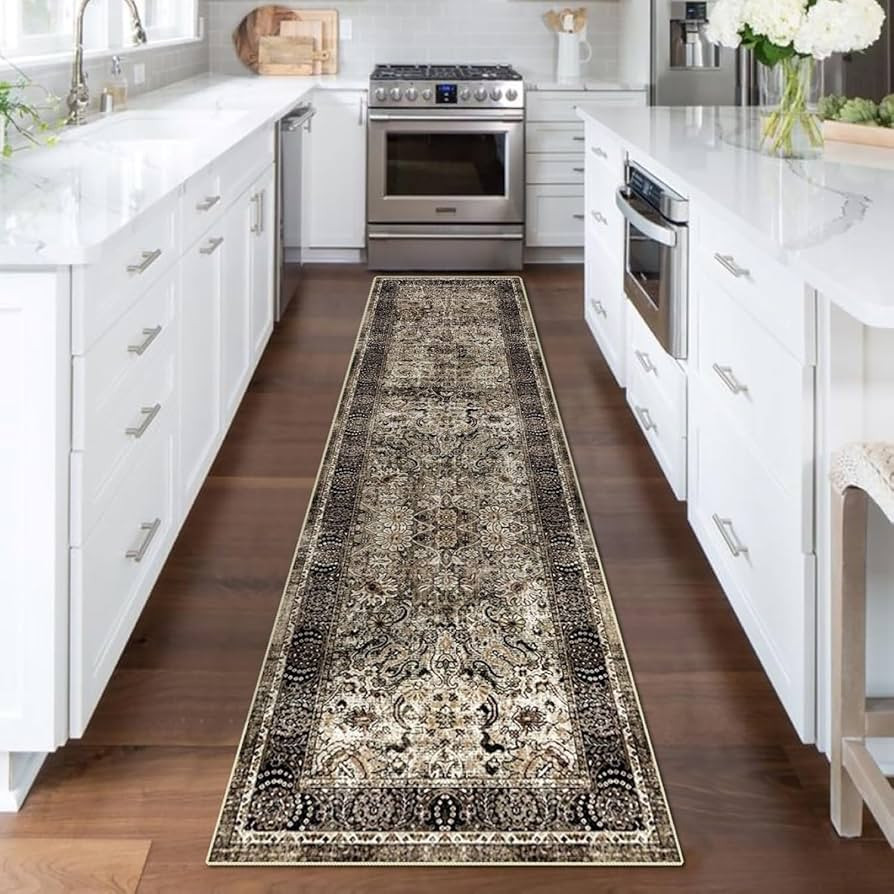Poeti Washable Rug - Ultra Thin Hallway Runner Rug - Non Slip Carpet Runner - Long Runners for Ha... | Amazon (US)