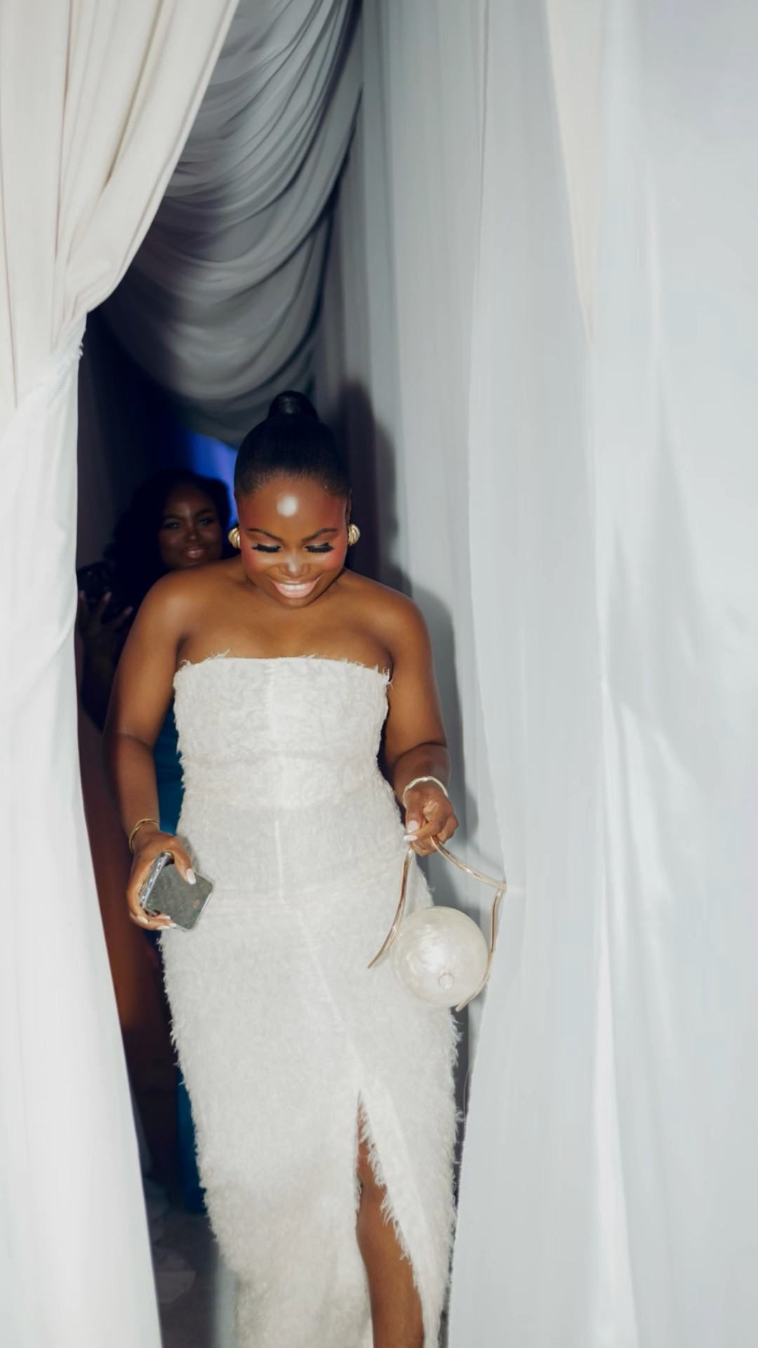 White dress, Pearl clutch, and gold heels for a black tie event 

#LTKWatchNow #LTKStyleTip #LTKPetite