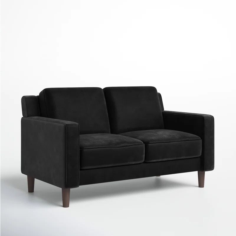 Ferranti 55" Velvet Square Arm Loveseat | Wayfair North America