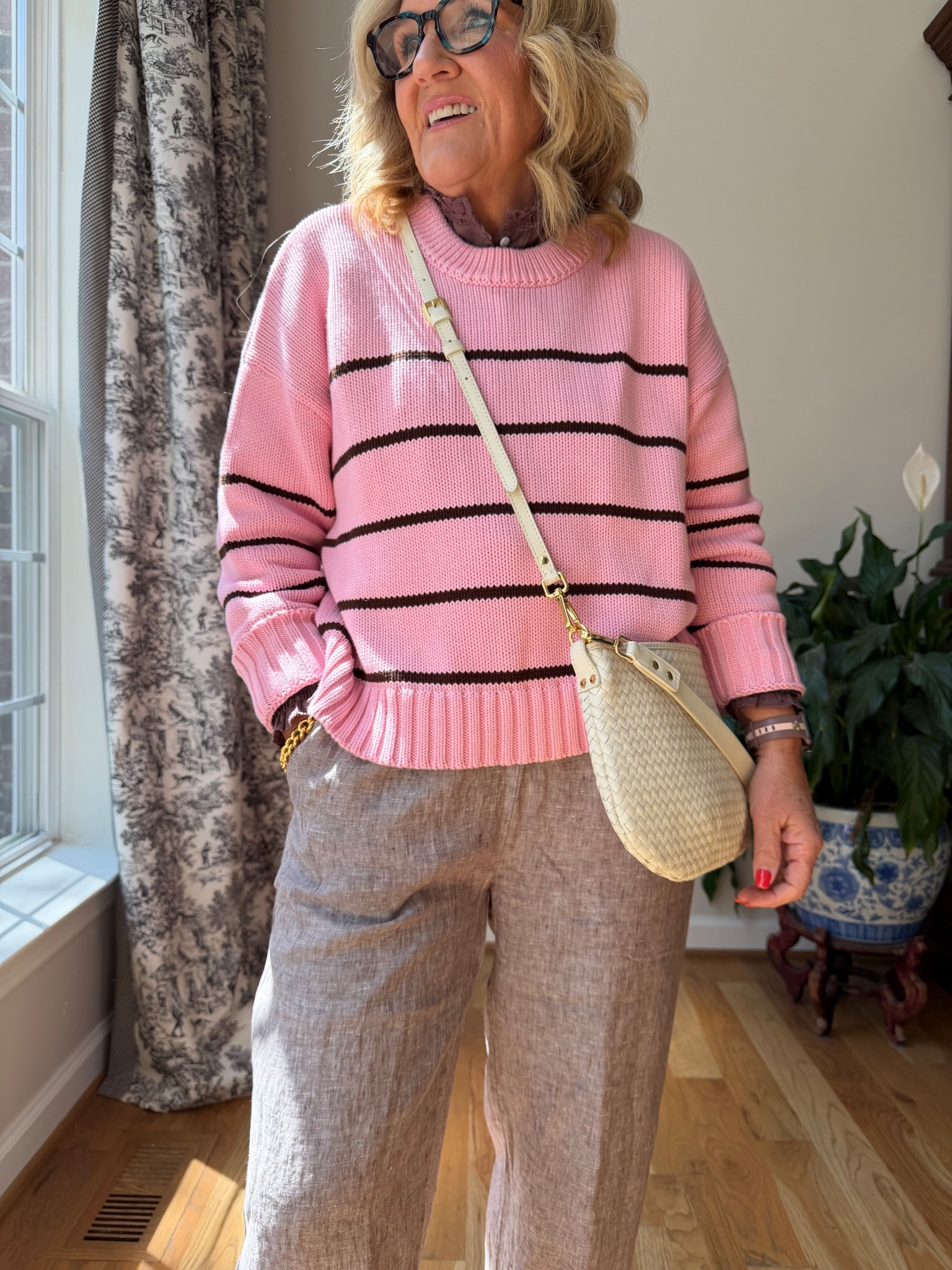 Love this new pink sweater! Wearing a medium in all quince! 

Summer outfits spring 2026 outfits 

#LTKTravel #LTKSeasonal #LTKOver40
