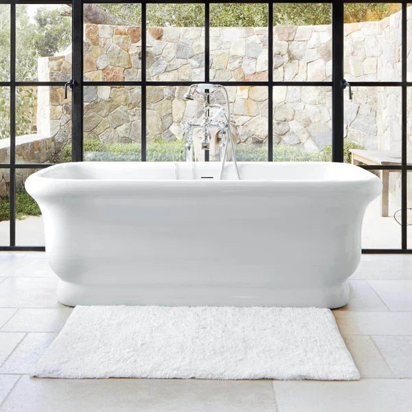 Brighton 67'' x 31.50'' Freestanding Soaking Acrylic Bathtub | Wayfair North America