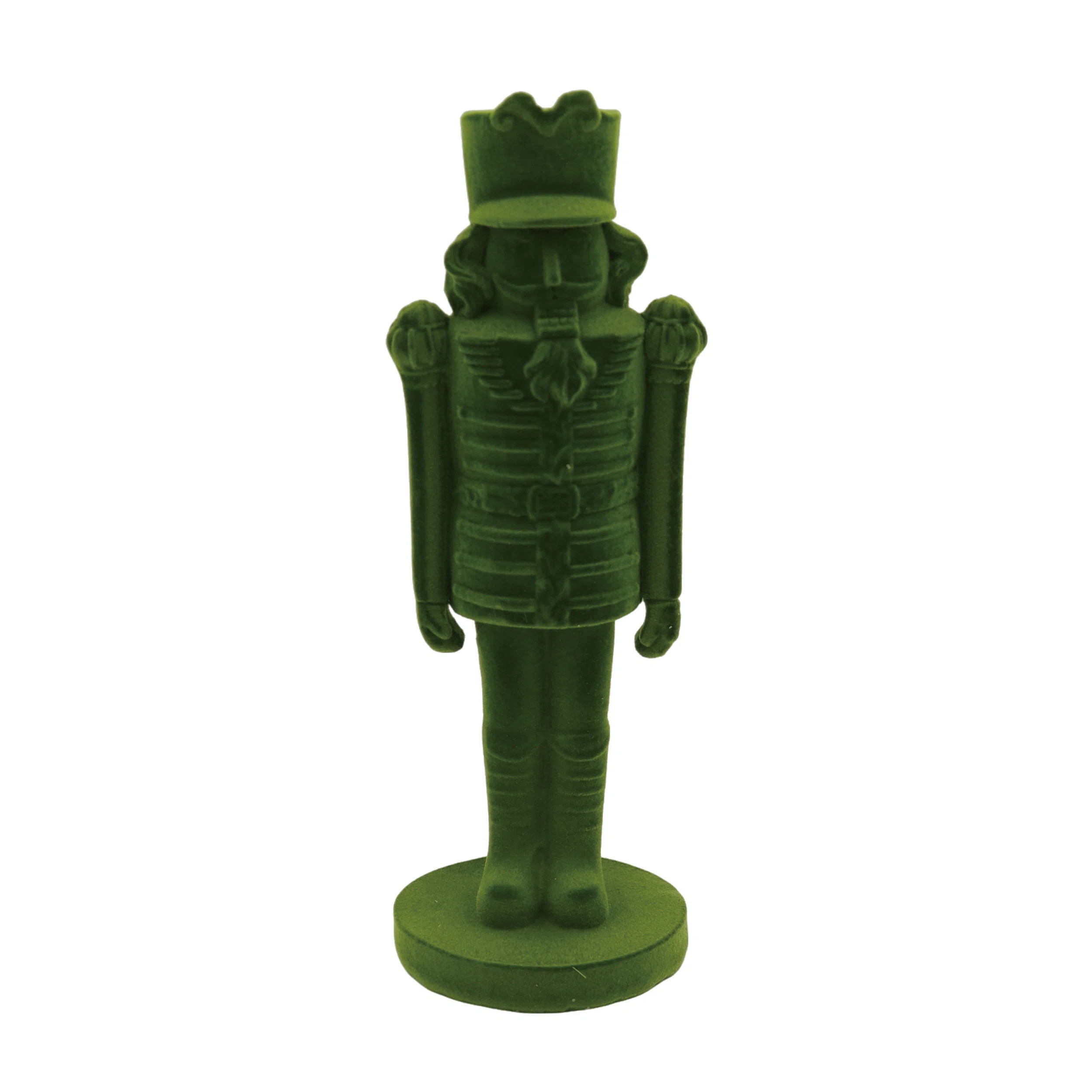 Flocked Green Resin Nutcracker Figurine - Charming Decorative Object for Christmas, Perfect for T... | Wayfair North America