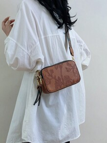 2024 Spring/Summer New Embroidery Square Shoulder Bag With High-End And Fashion Sense, Suitable F... | SHEIN