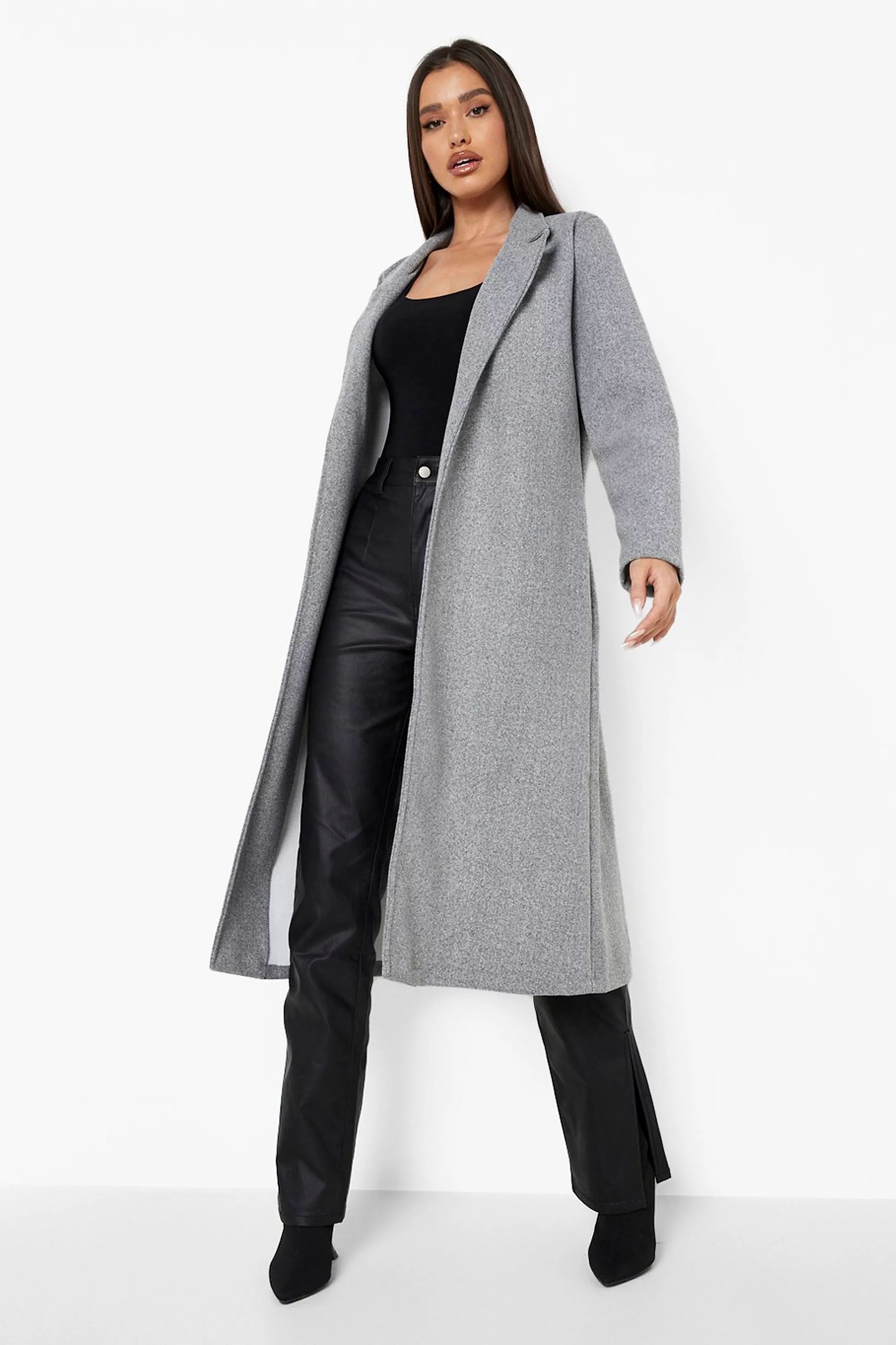 Wool Look Duster Coat | Boohoo.com (US & CA)