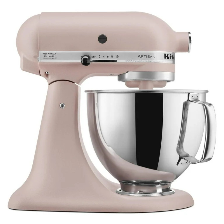 KitchenAid Artisan Series 5-Quart Tilt-Head Stand Mixer, Feather Pink, KSM150PS | Walmart (US)