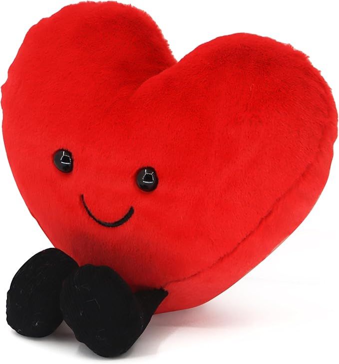 CNAANA Valentine's Day Heart Pillow,Cute Red Love Pillow Plush Toy,Valentine's Day Gifts for Girl... | Amazon (US)