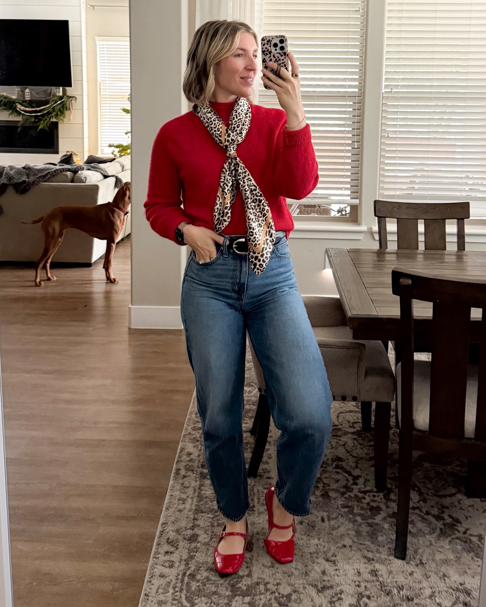 Festive Holkfau red with leopard scarf flare for my daughter’s dance recital!!!

#LTKHoliday #LTKSeasonal