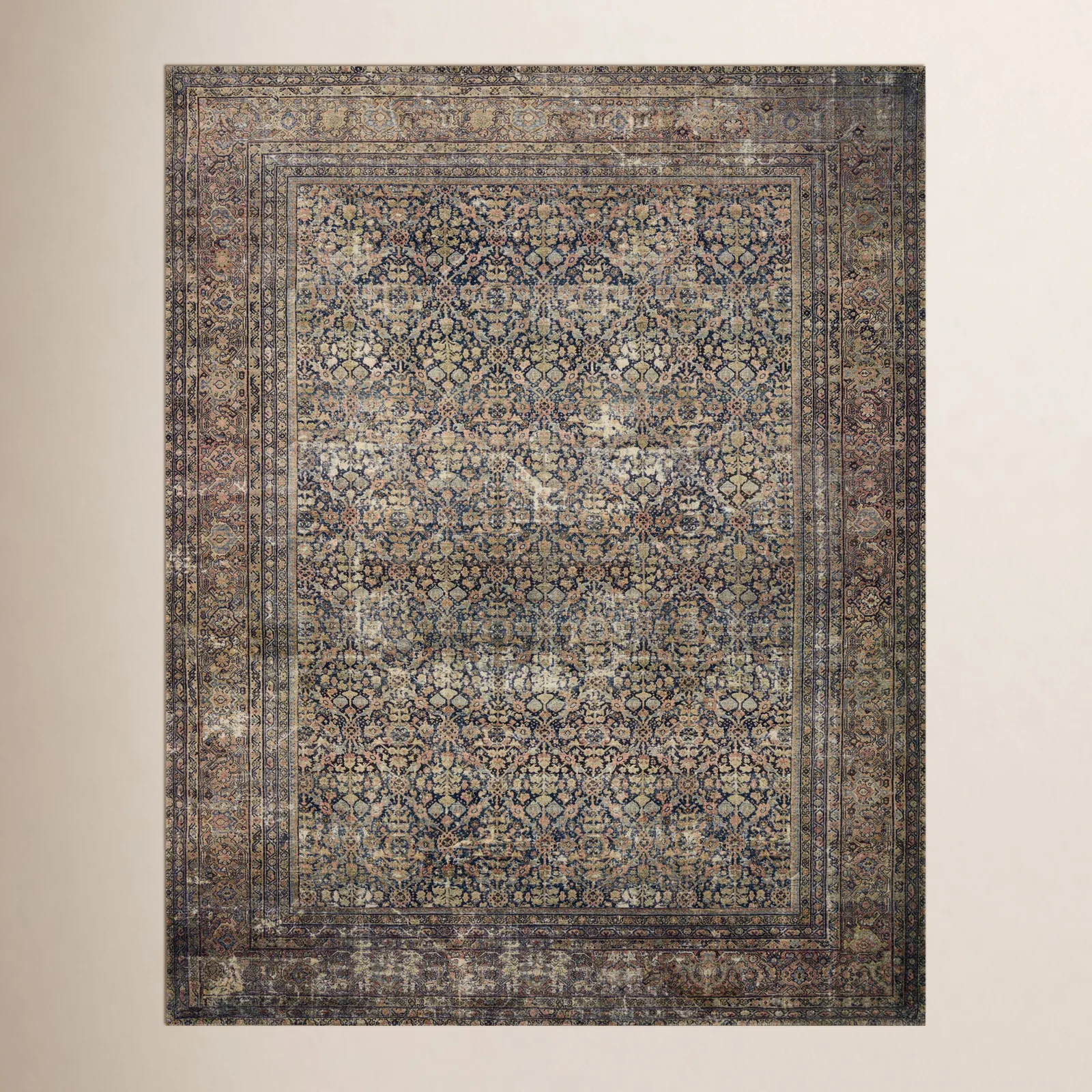 Amber Lewis x Loloi Morgan Denim Multi Oriental Rug | Birch Lane