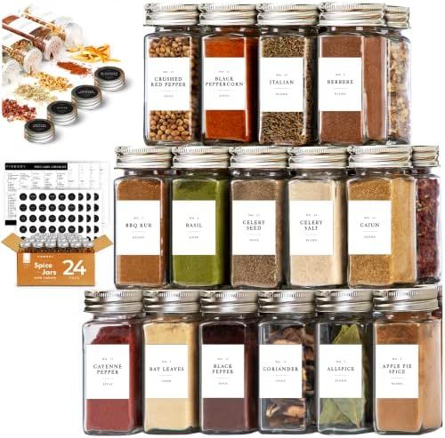 Spice Jars With Label Spice Organizer And Storage, Spices And Seasonings Sets Seasoning Organizer... | Amazon (US)