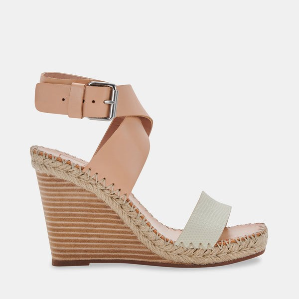 NEZZA WEDGES IN NATURAL MULTI LEATHER | DolceVita.com